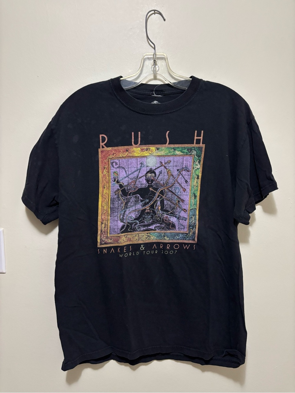 Vintage 2007 Rush Snakes & Arrows World Tour Band T-Shirt (Size Medium)